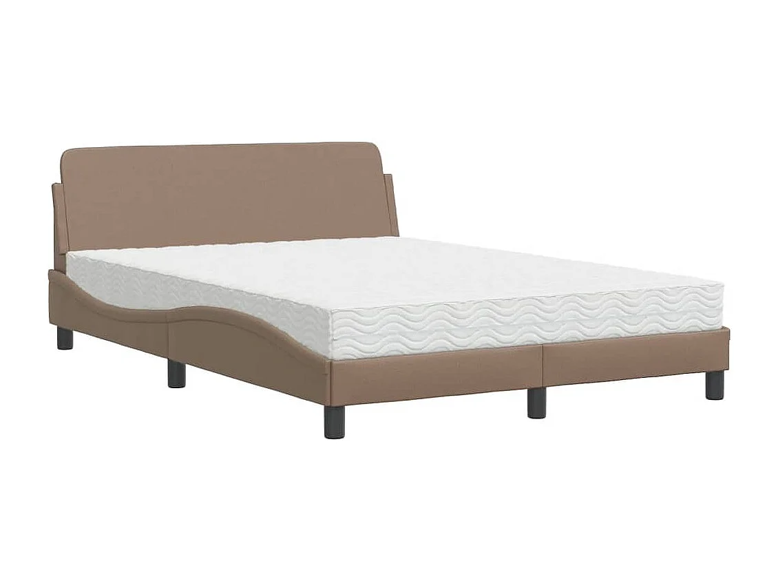 Letto con materasso cappuccino 140x200 cm similpelle