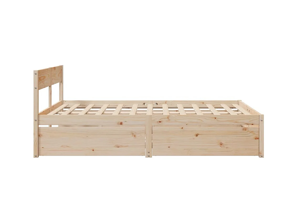 Bedframe zonder matras 150x200 cm massief grenenhout