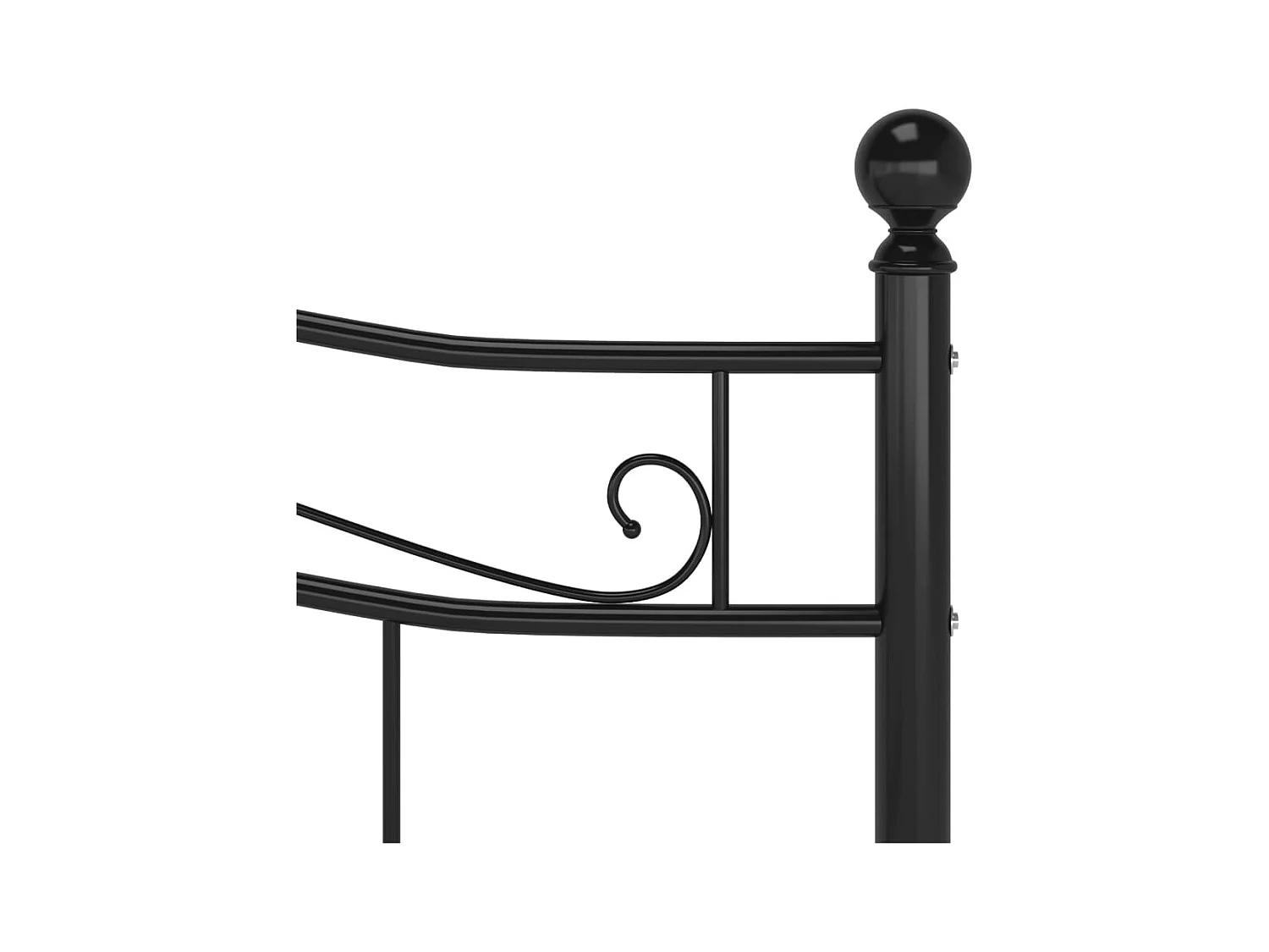 Zwart metalen bedframe 200x200 cm