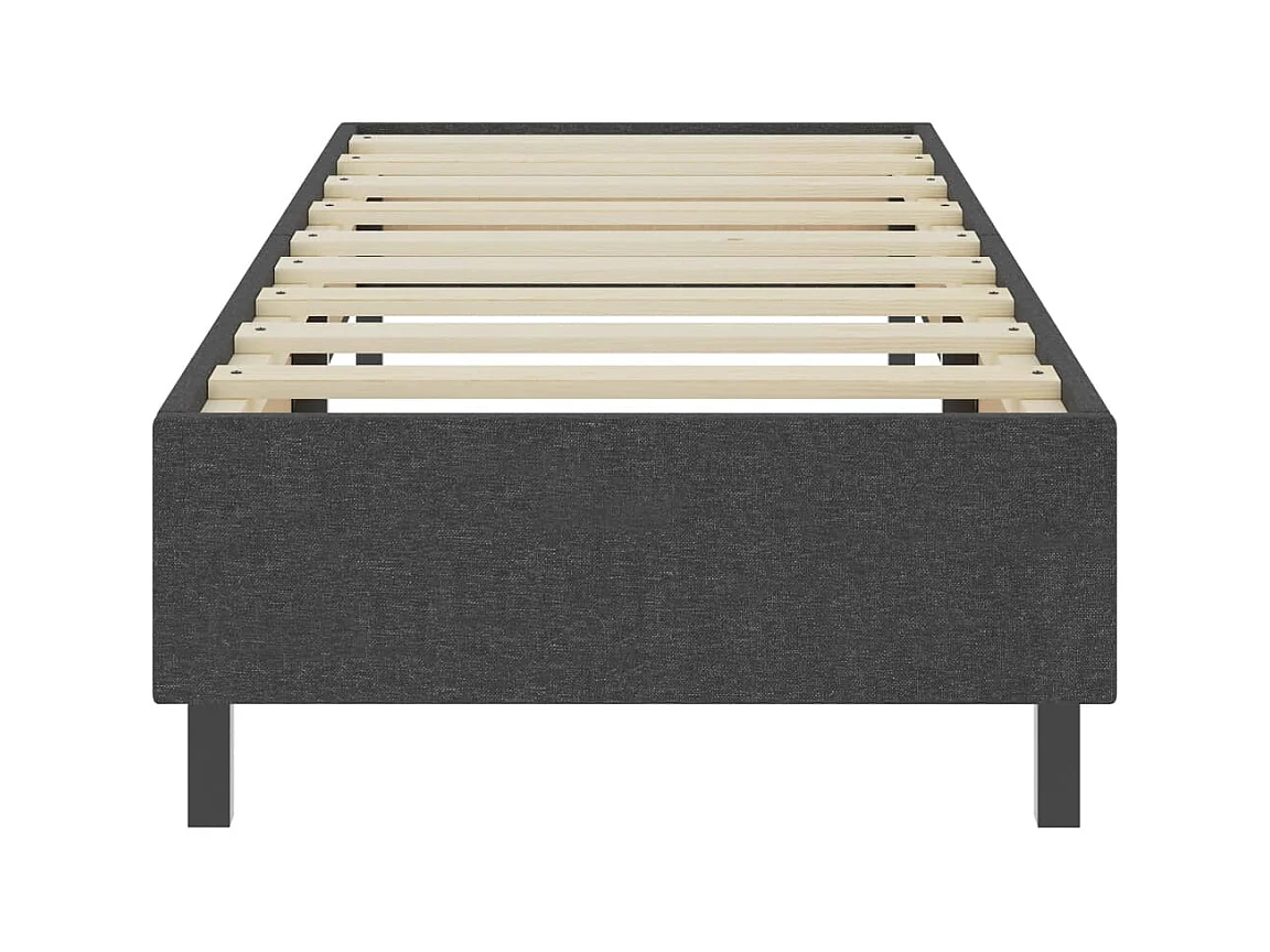 Dunkelgrauer Stoffbett-Lattenrost 100x200 cm