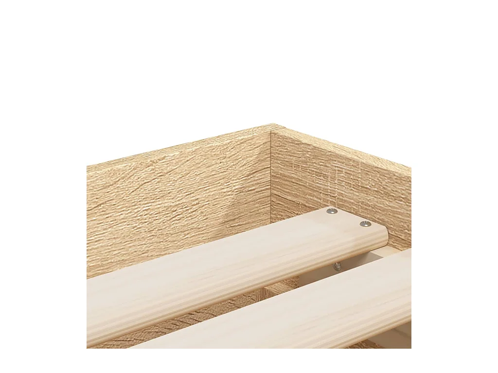 Bedframe met lades zonder matras sonoma eiken 90x200 cm