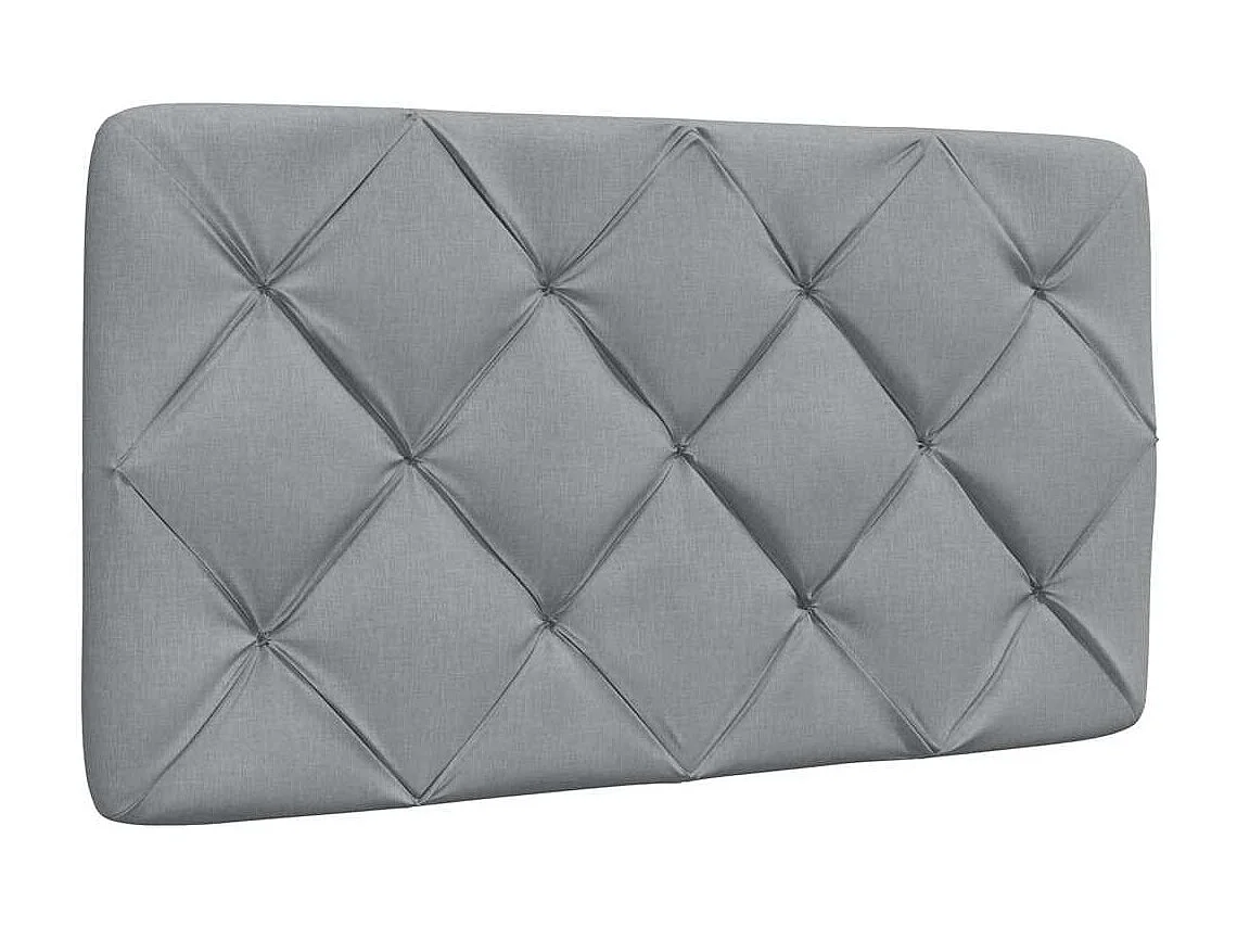 Bedframe met LED zonder matras lichtgrijs 90x190 cm stof