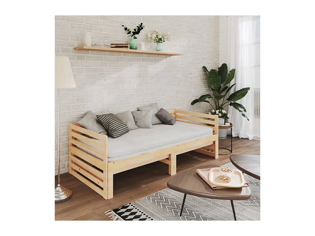 Schuifbed zonder matras 2x(90x200) cm