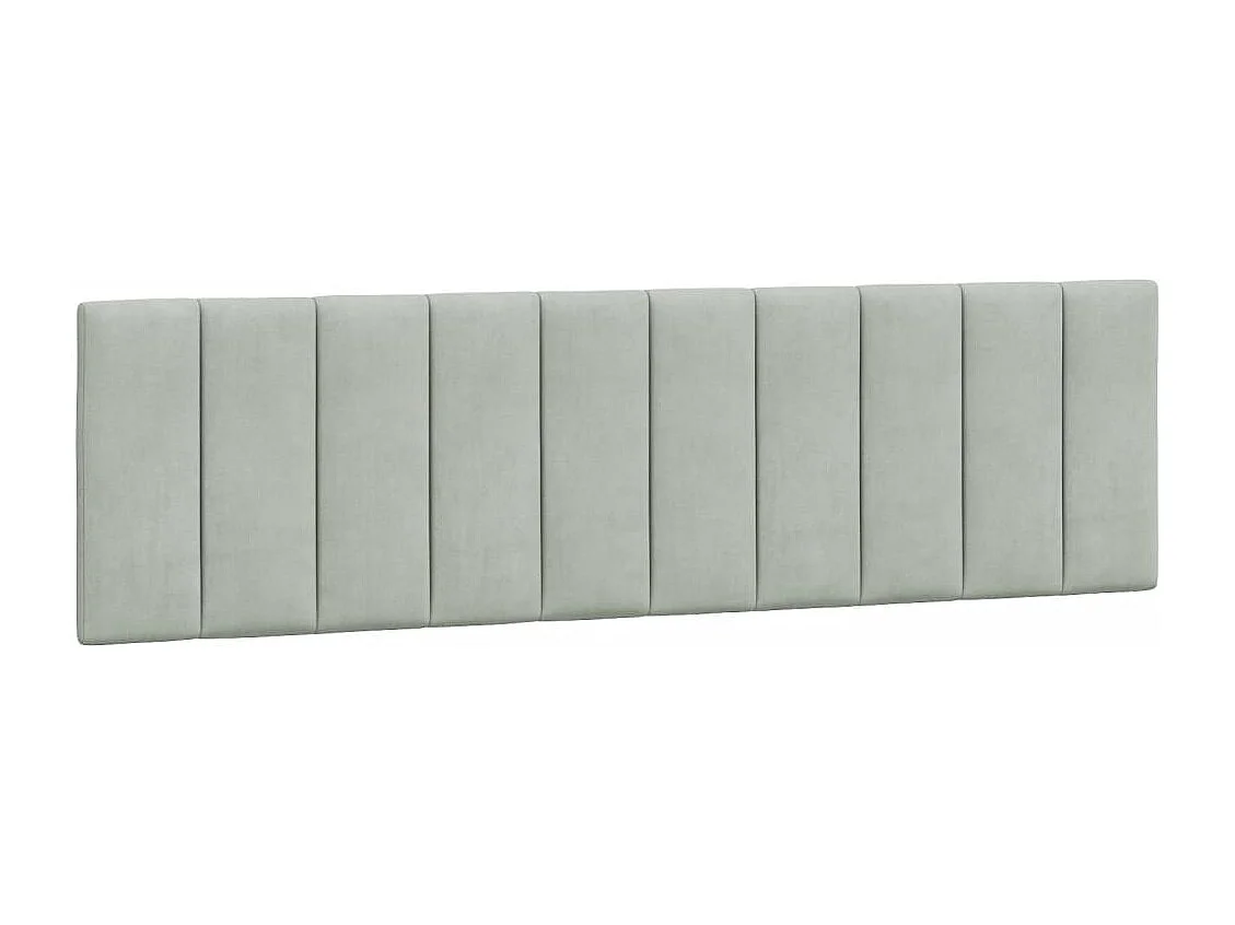 Cadre de lit avec LED sans matelas gris clair 180x200cm velours