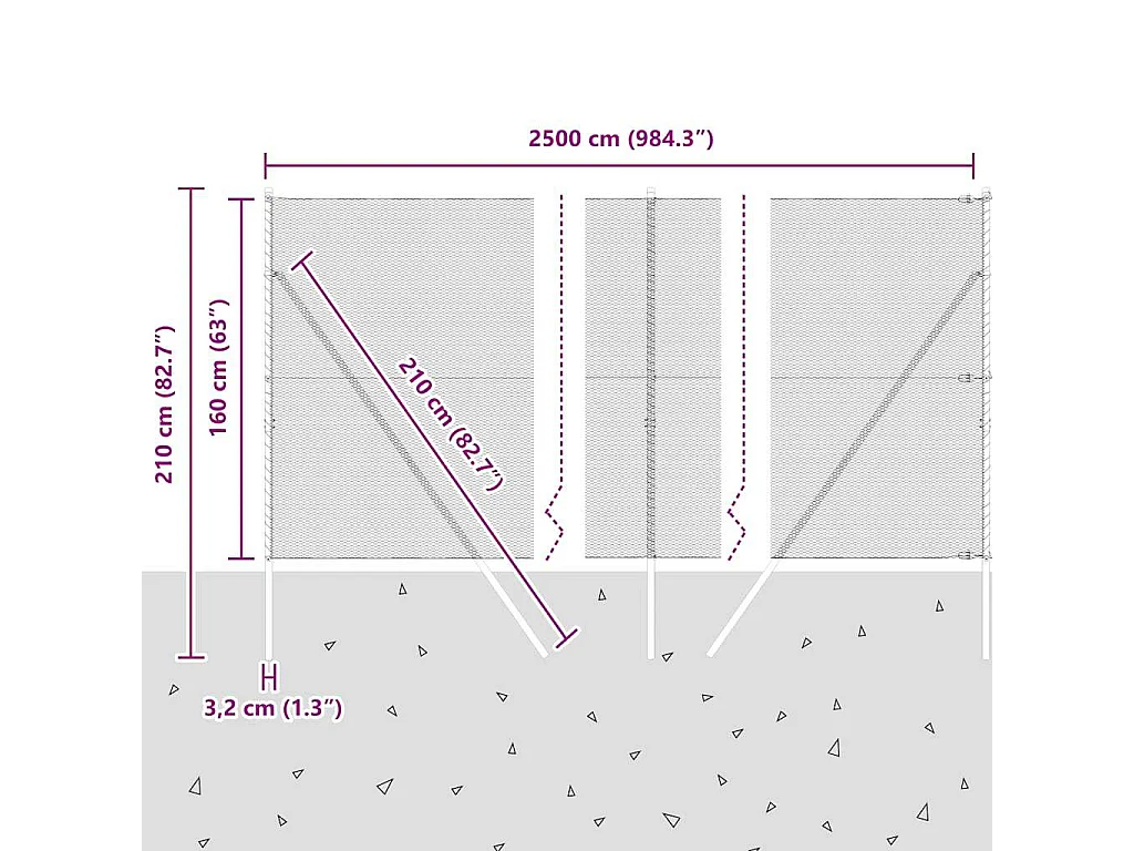 Lattenbodem met matras en LED Zwart 80x200cm Stof
