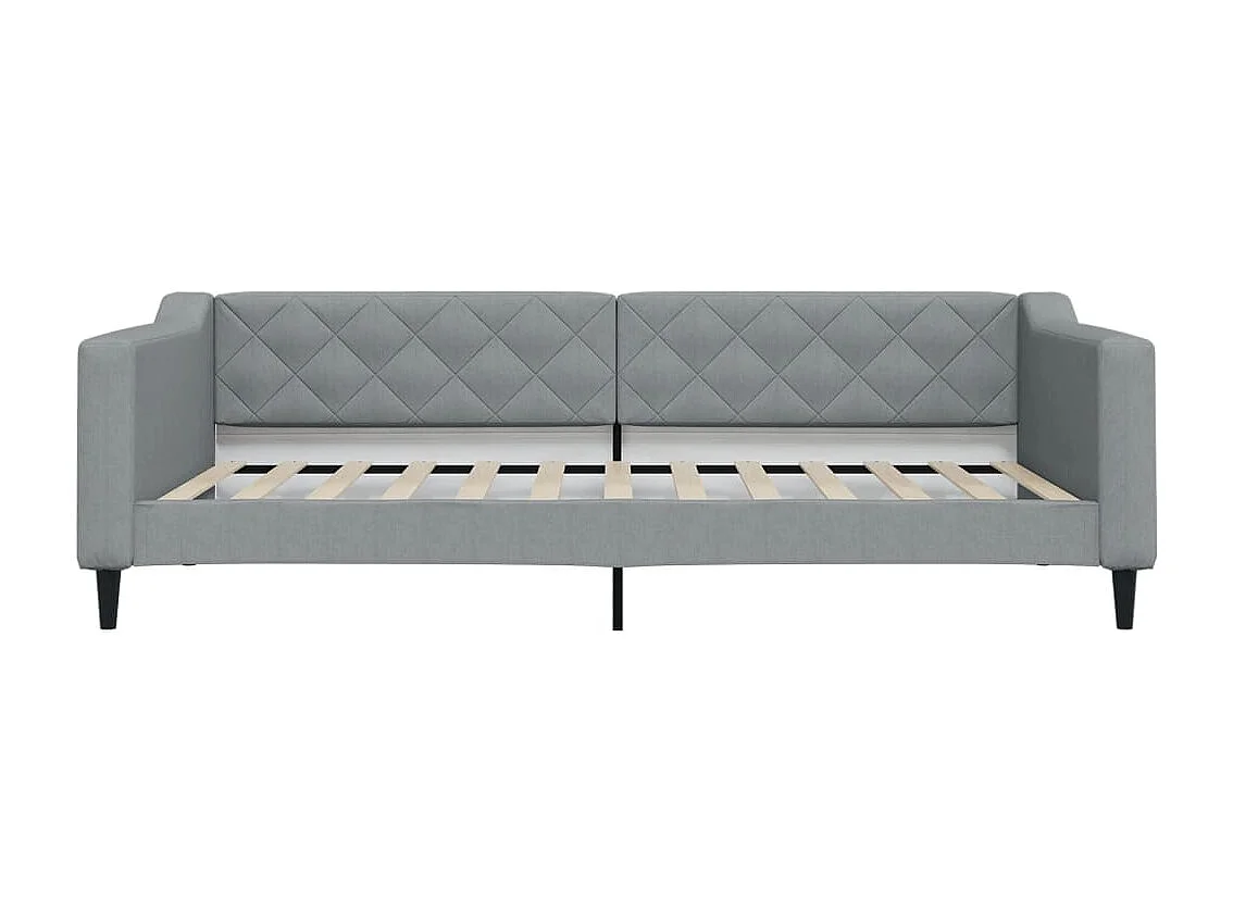 Lit de repos gris clair 100x200 cm tissu