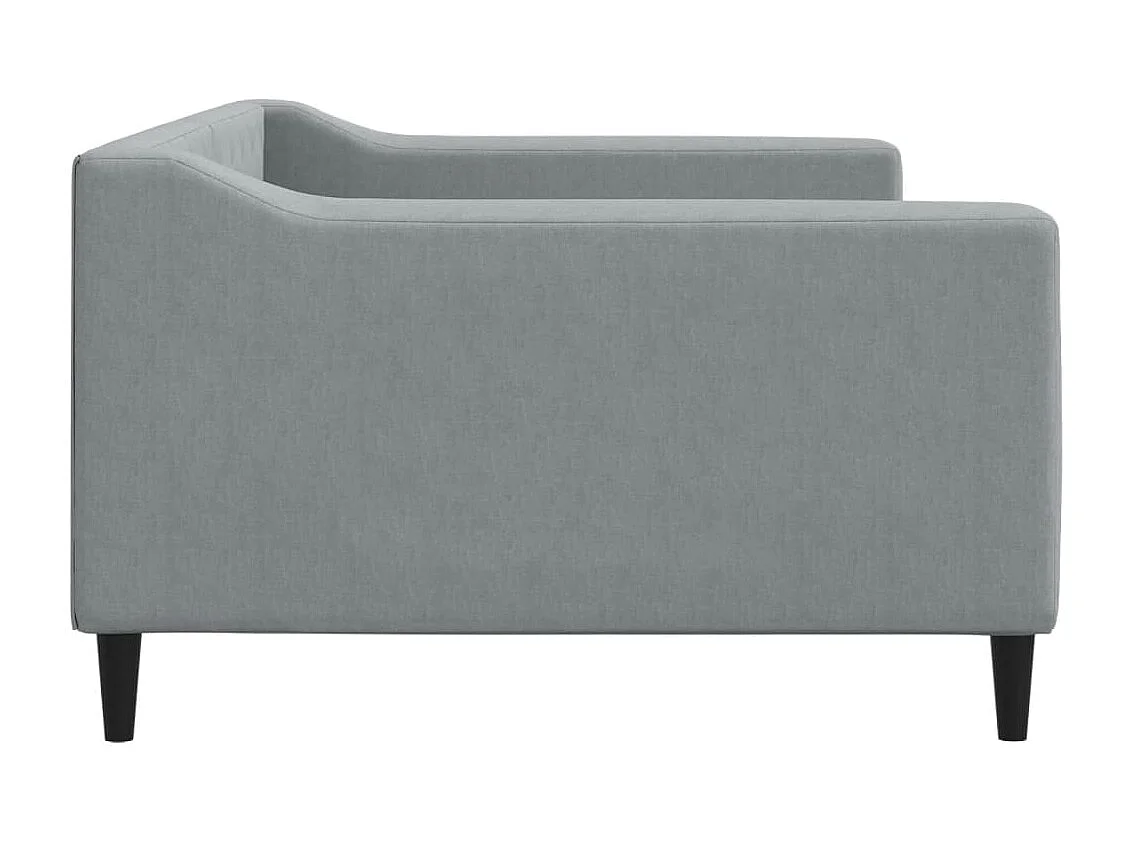 Lit de repos gris clair 100x200 cm tissu