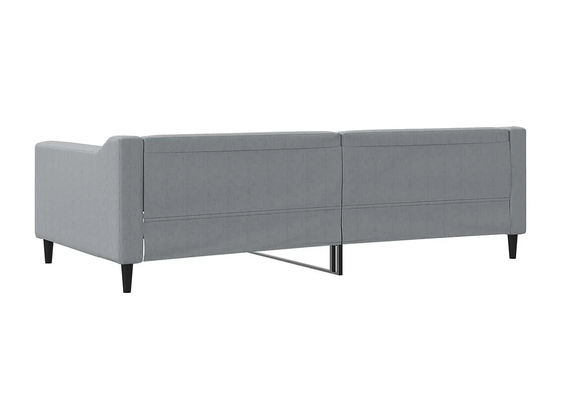 Lit de repos gris clair 100x200 cm tissu