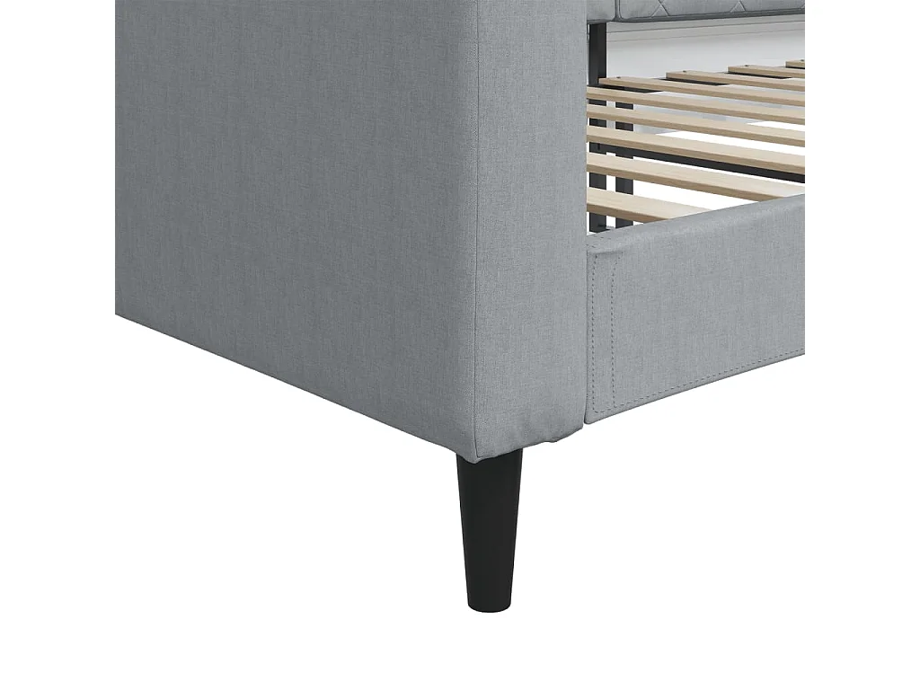 Lit de repos gris clair 100x200 cm tissu