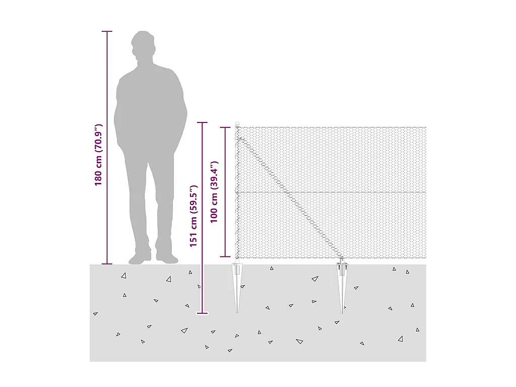 Sommier à lattes de lit avec matelas Crème 100x200 cm Tissu