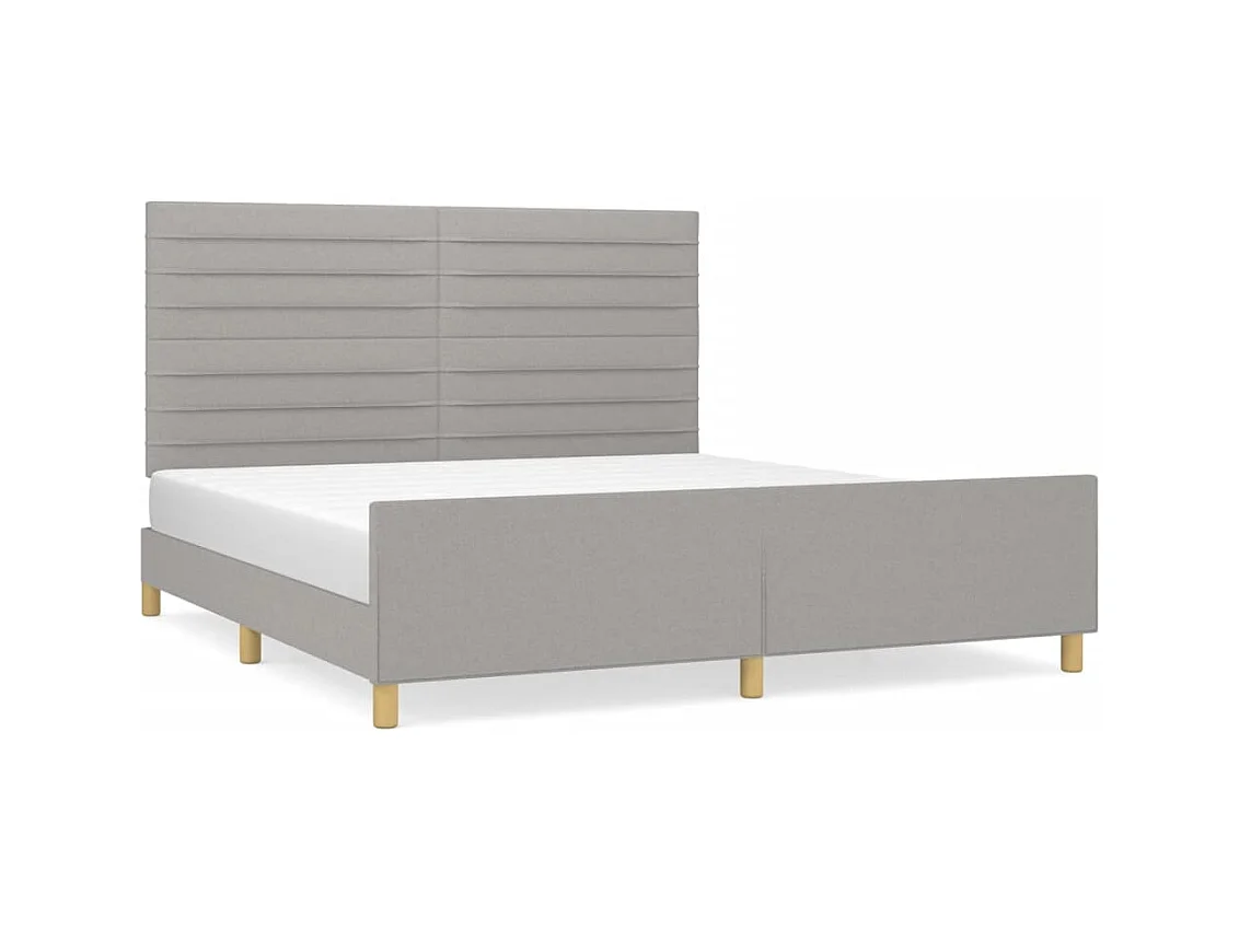 Struttura letto senza materasso tessuto grigio chiaro 180x200 cm