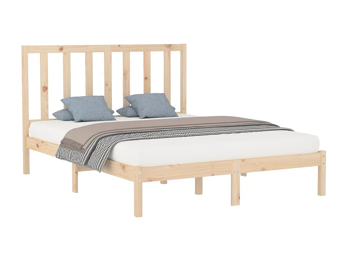 Estructura de cama sin colchón 160x200 cm madera maciza