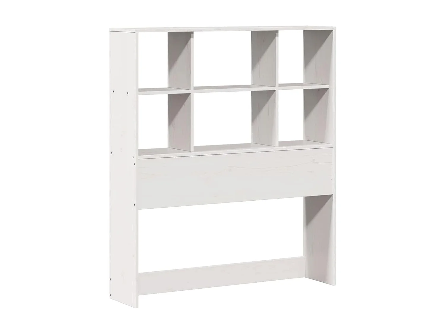 Letto libreria bianco senza materasso 90x190 cm in legno massello