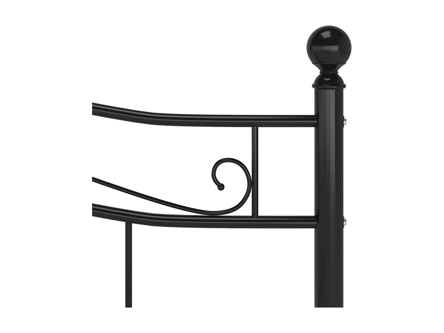 Bedframe zonder matras zwart metaal 160x200 cm