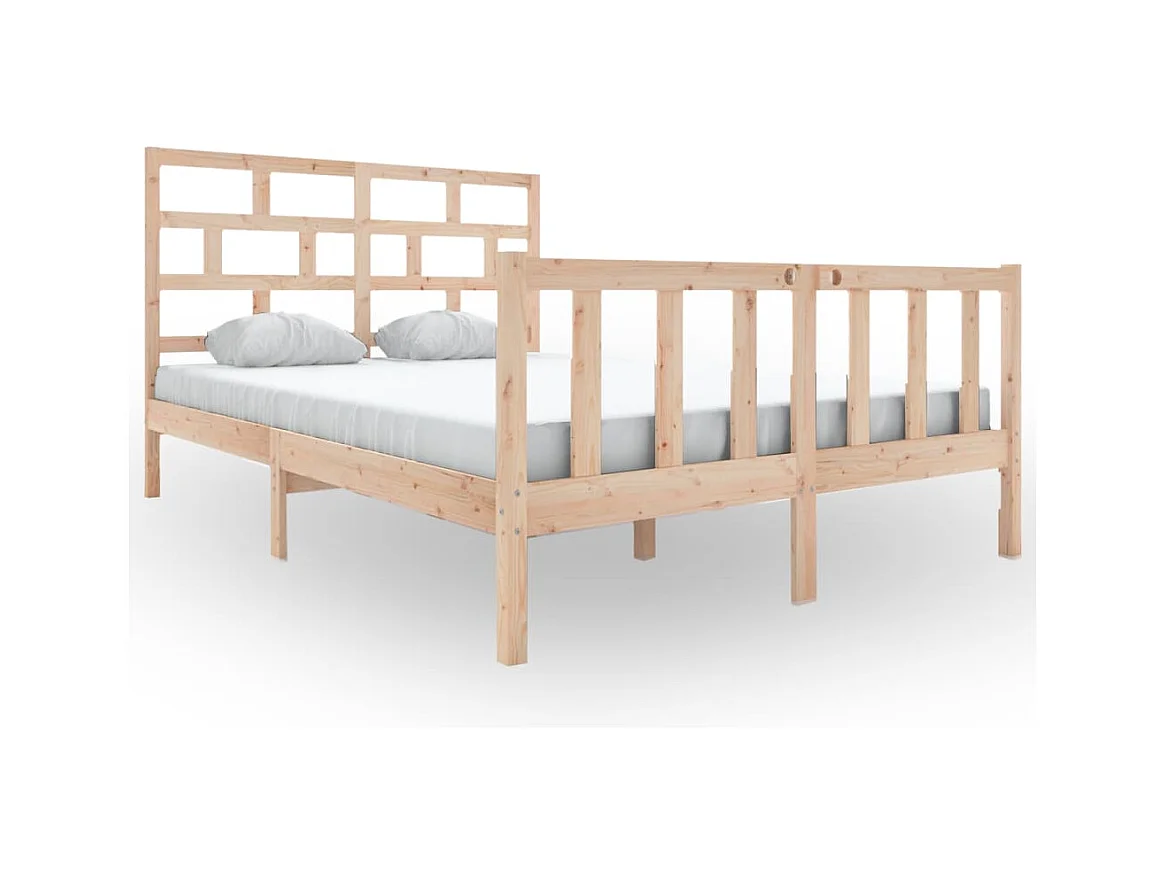 Bedframe van massief hout zonder matras 160x200 cm