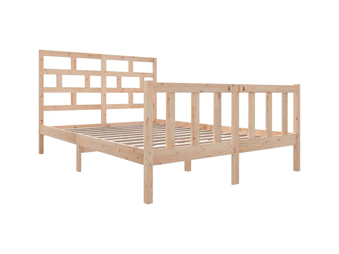 Bedframe van massief hout zonder matras 160x200 cm