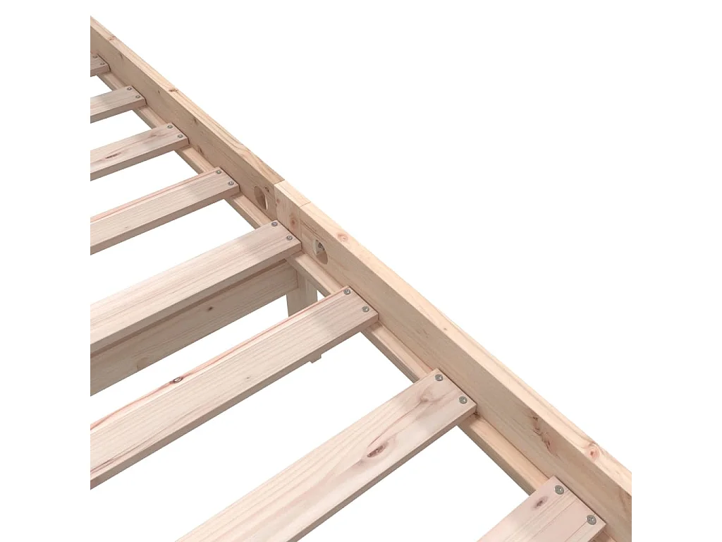 Estructura de cama de madera maciza sin colchón 160x200 cm