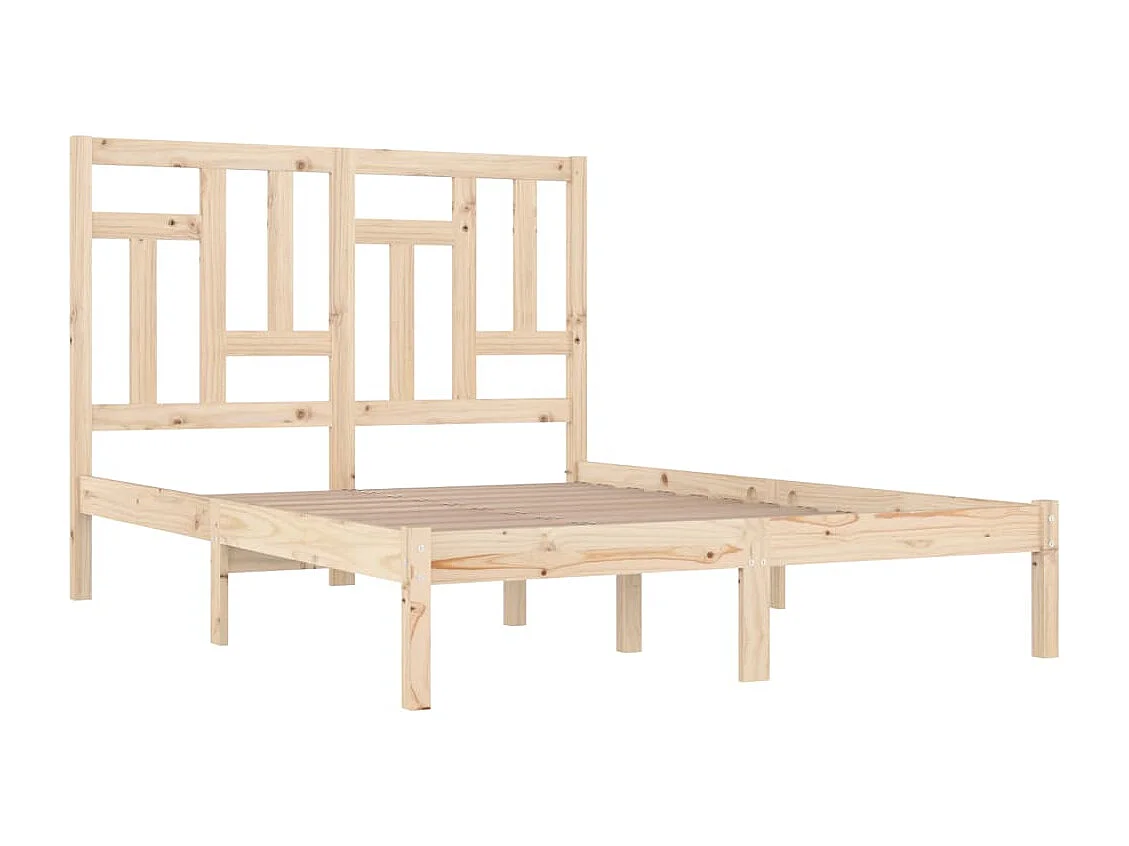 Struttura letto senza materasso 200x200 cm in legno massello di pino