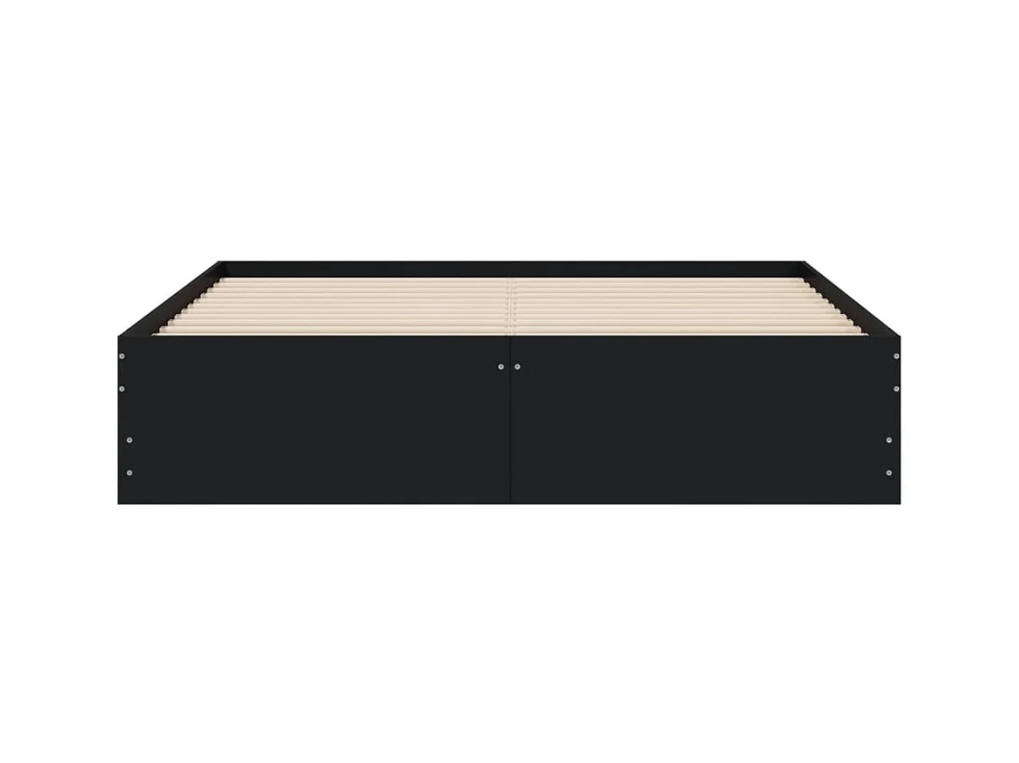 Bedframe met lades zonder matras zwart 150x200 cm