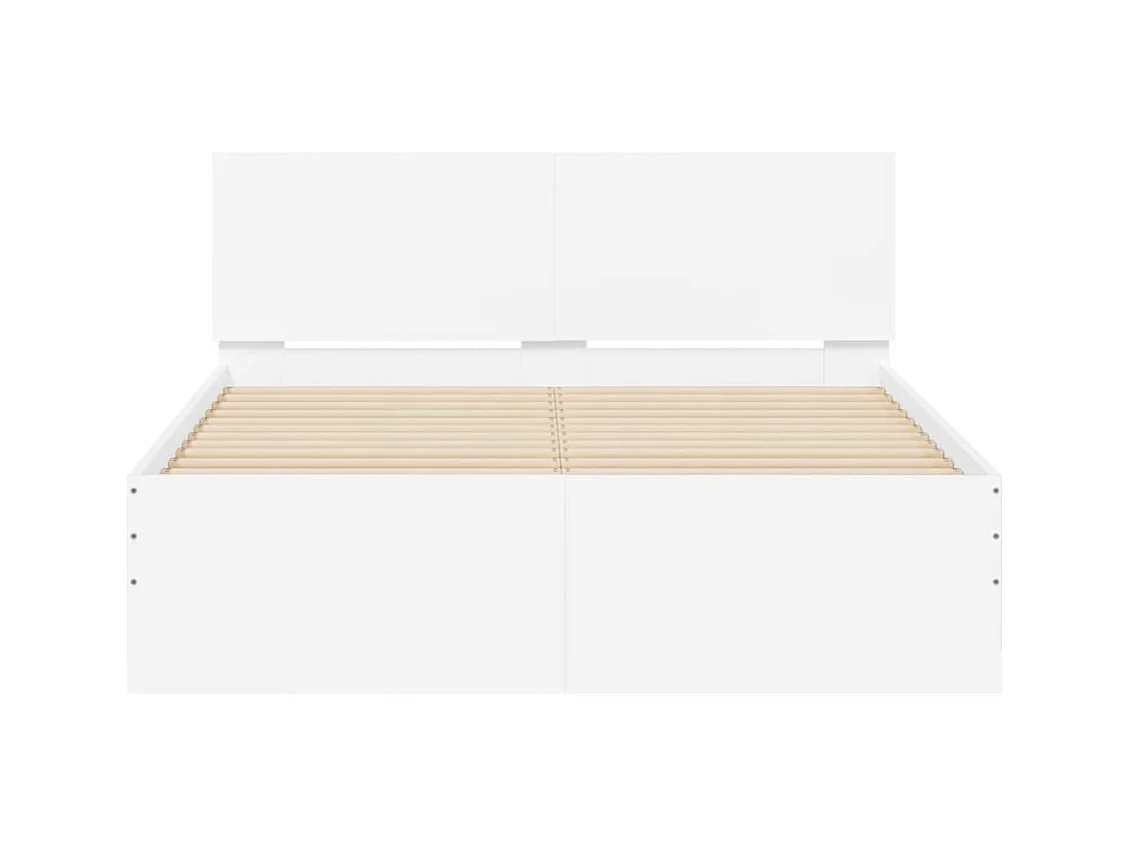 Estructura de cama sin colchón blanca 120x200 cm