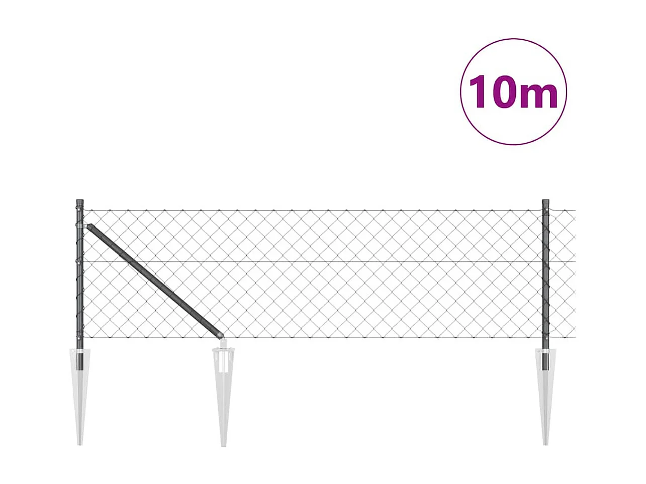 Estructura de cama con LED sin colchón polipiel gris 90x200 cm