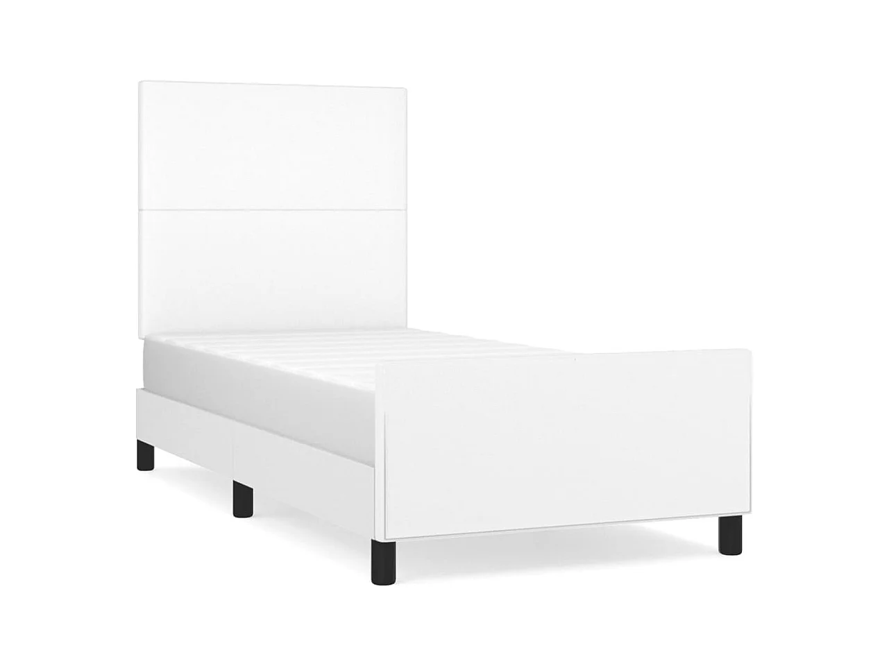 Struttura letto senza materasso bianco 100x200 cm similpelle