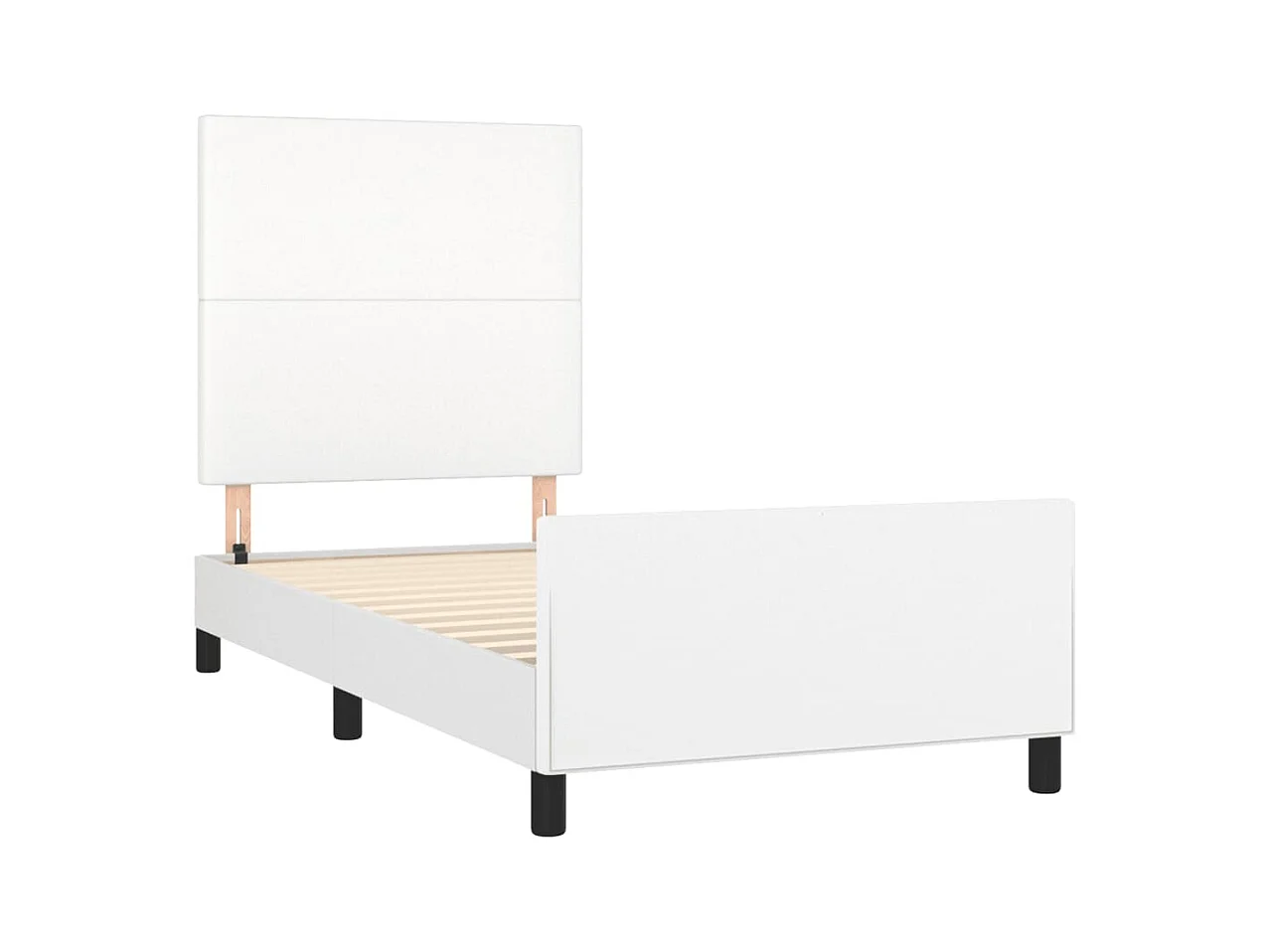 Struttura letto senza materasso bianco 100x200 cm similpelle