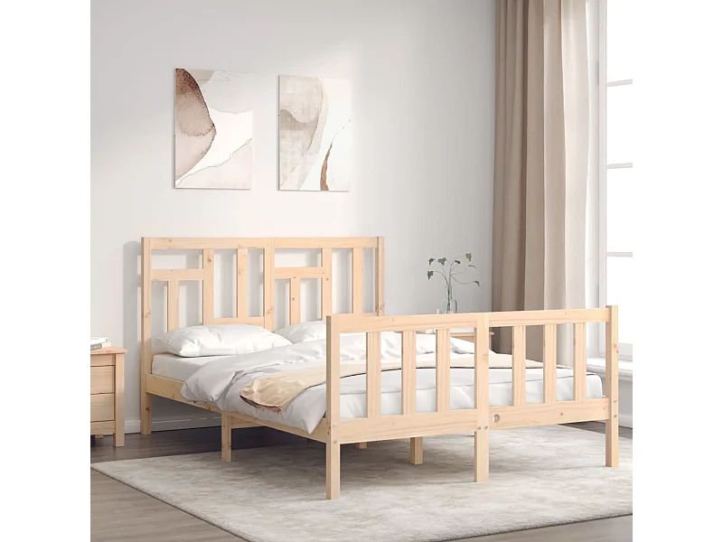 Cadre de lit sans matelas 120x200 cm bois de pin massif