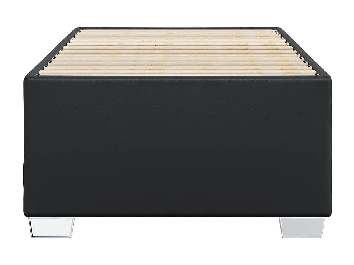 Struttura letto senza materasso nero 100x200 cm similpelle
