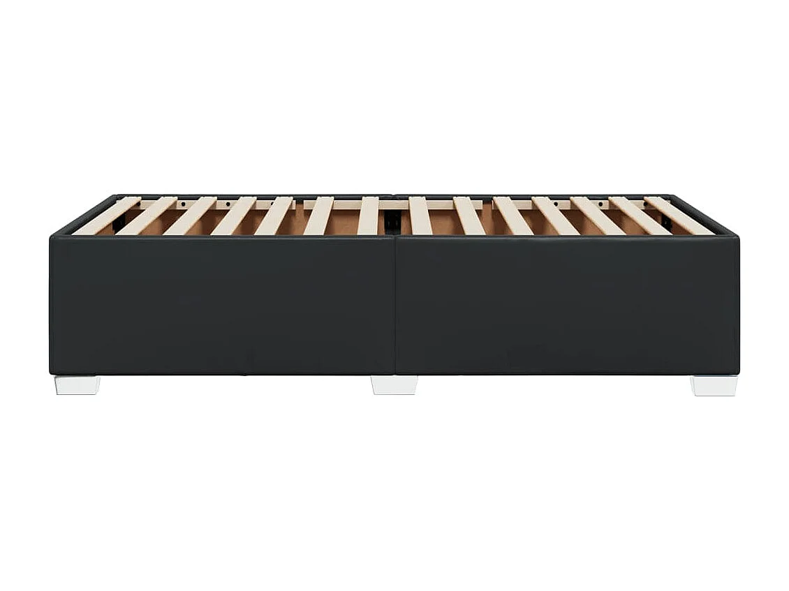 Struttura letto senza materasso nero 100x200 cm similpelle