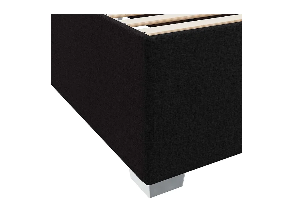 Zwarte bedframe 90 x 190 cm stof