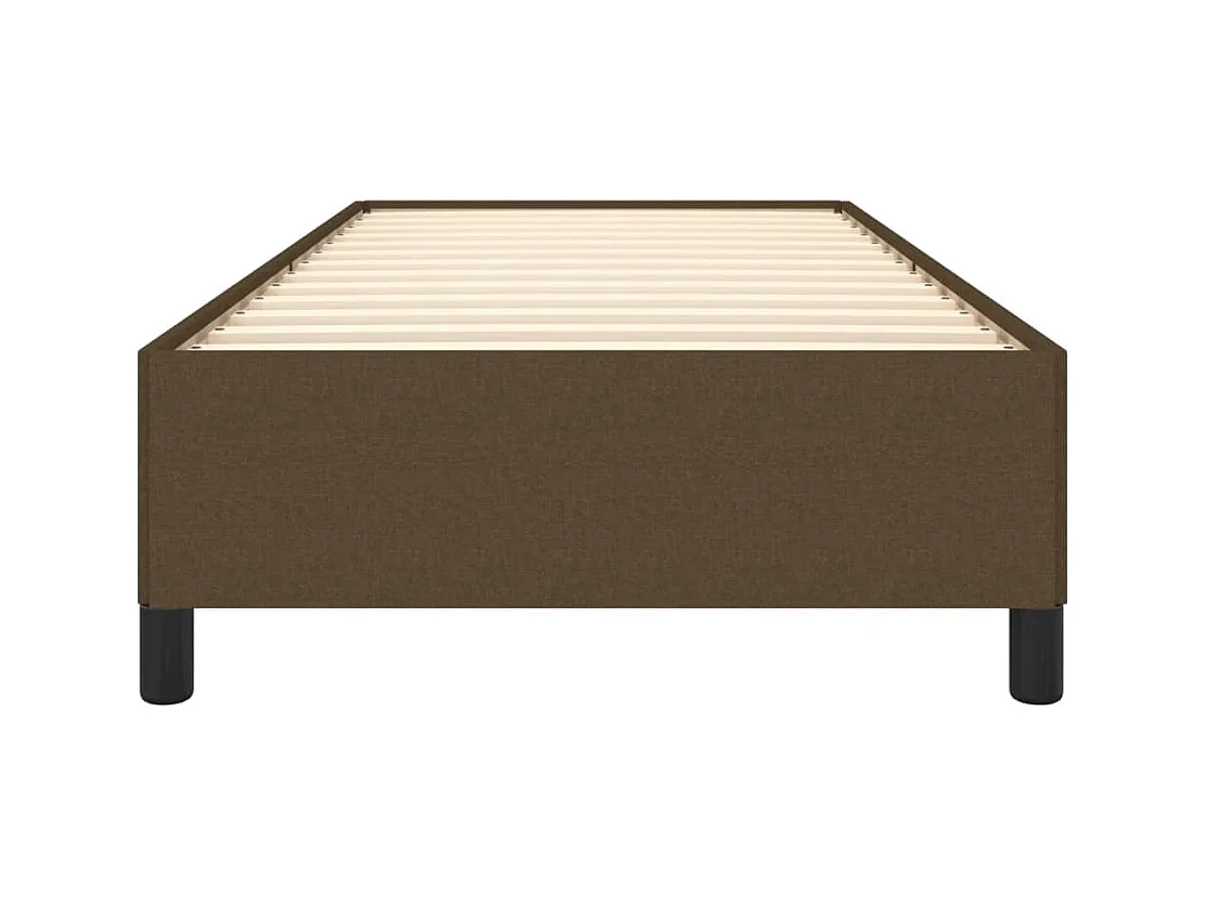Cadre de lit sans matelas marron foncé 80x200 cm tissu
