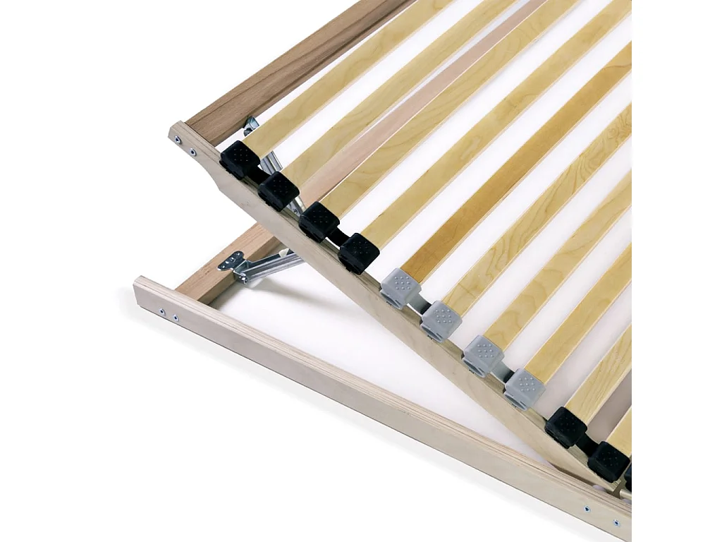 Sommiers à lattes sans matelas 2 pcs avec 28 lattes 90x200 cm