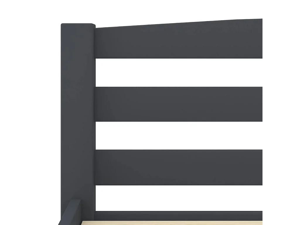 Bedframe zonder matras donkergrijs massief grenen 140x200 cm