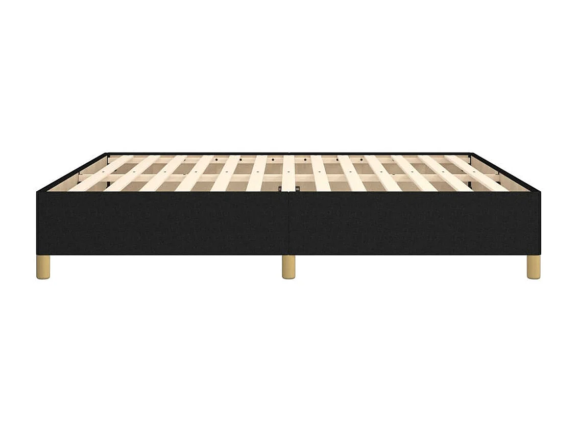 Cadre de lit sans matelas noir 160x200 cm tissu