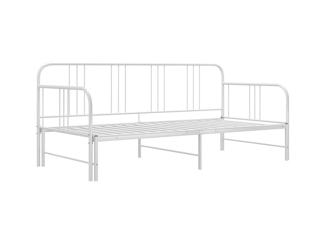 Struttura divano letto estensibile senza materasso bianco 90x200 cm
