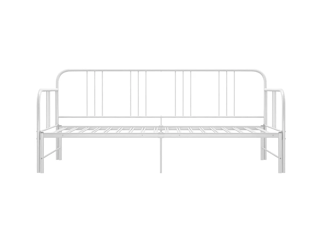 Struttura divano letto estensibile senza materasso bianco 90x200 cm