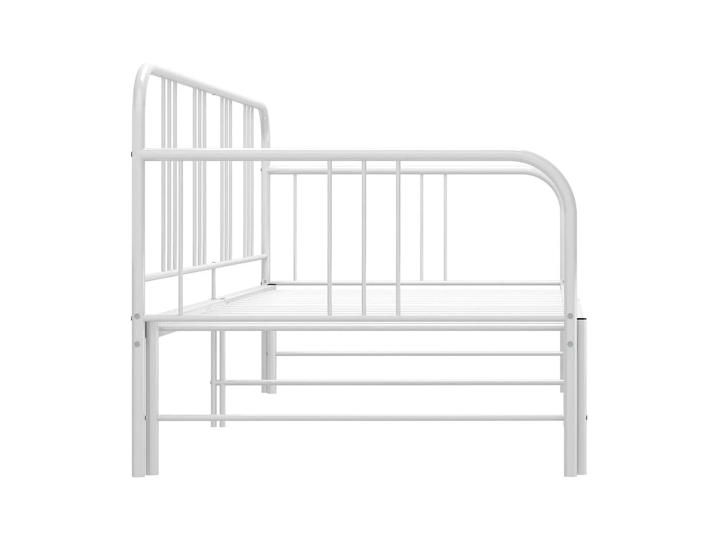 Struttura divano letto estensibile senza materasso bianco 90x200 cm