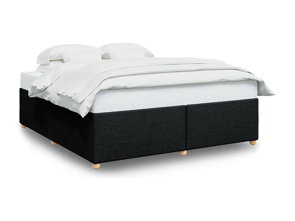 Struttura letto senza materasso tessuto nero 200x200 cm
