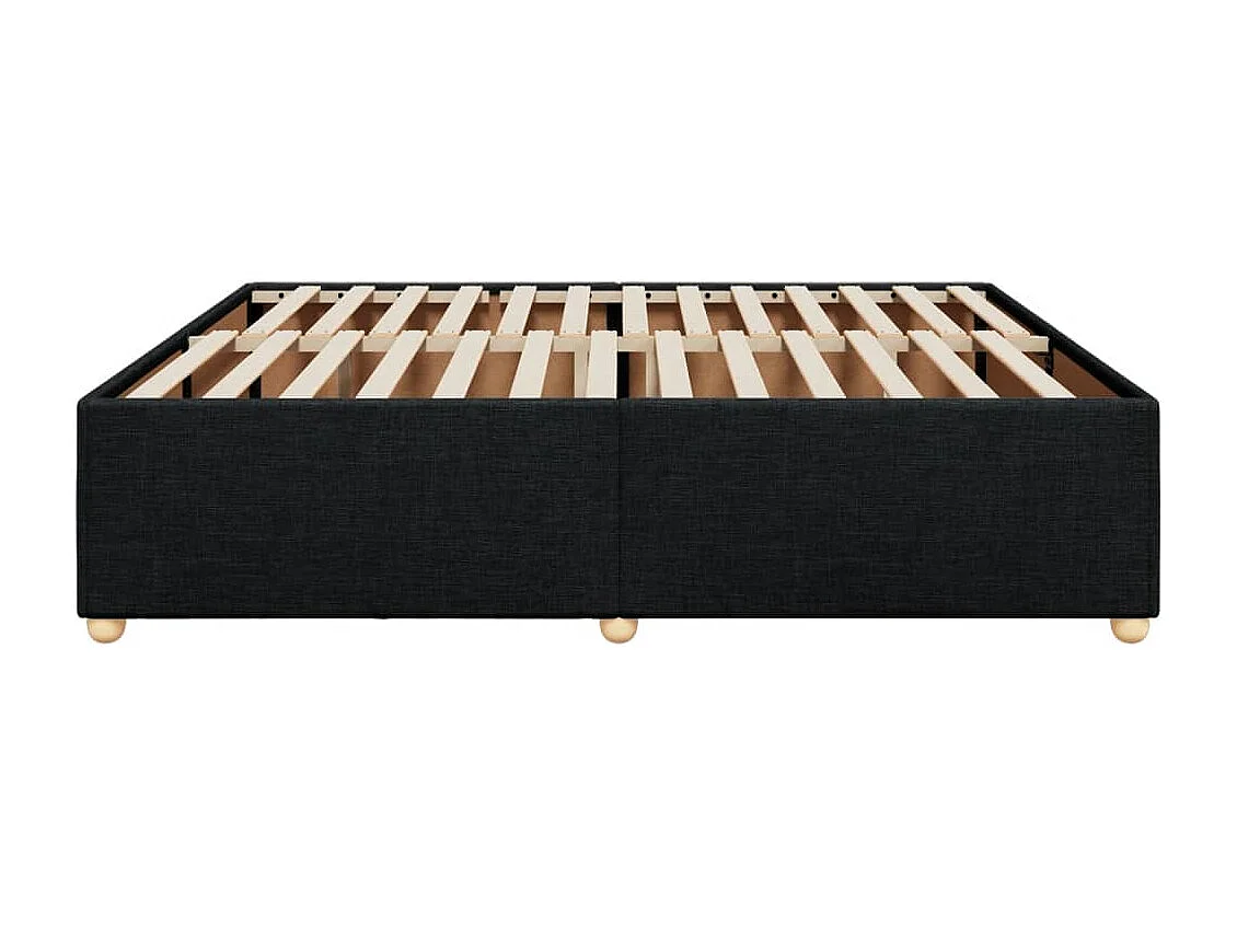 Struttura letto senza materasso tessuto nero 200x200 cm