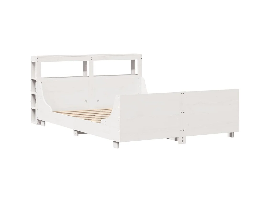 Bedframe zonder matras wit 120x190 cm massief grenenhout