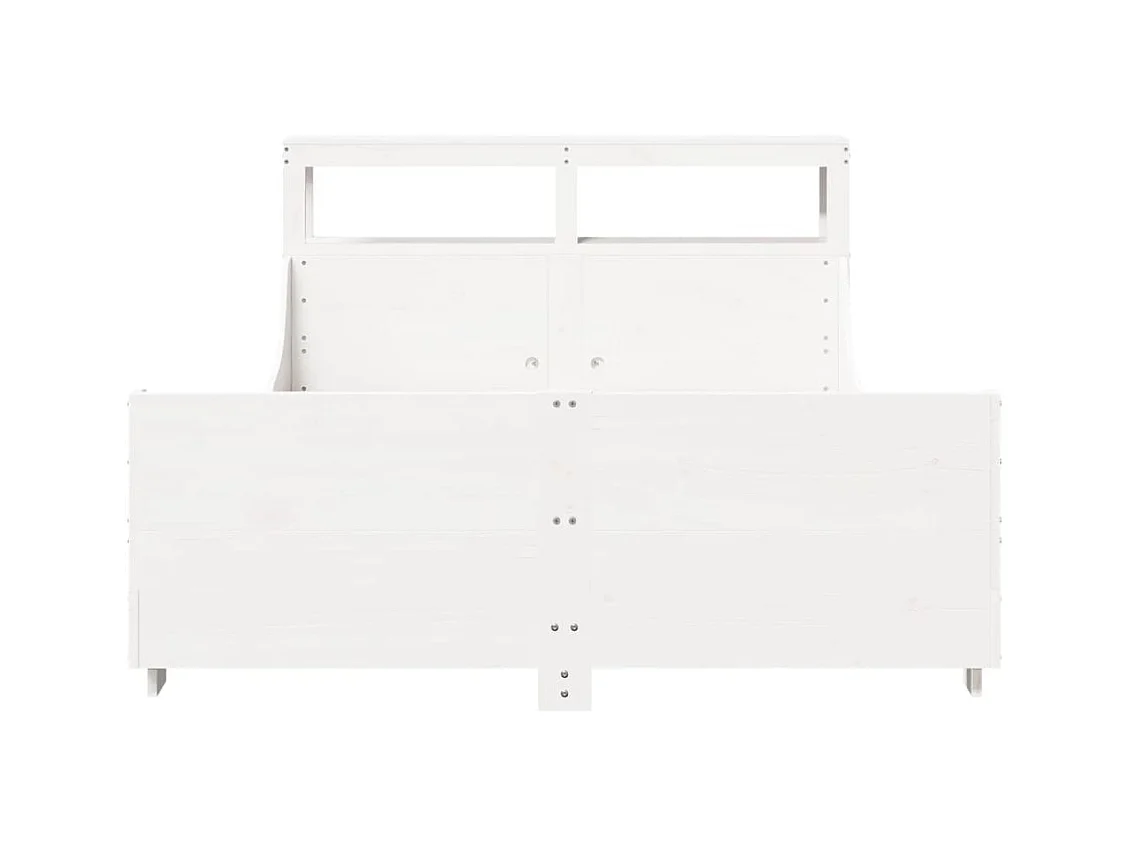 Bedframe zonder matras wit 120x190 cm massief grenenhout