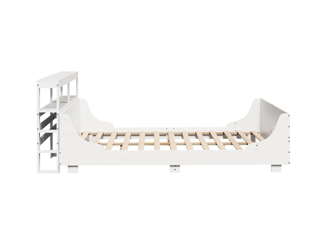 Bedframe zonder matras wit 120x190 cm massief grenenhout