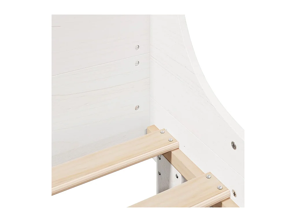 Bedframe zonder matras wit 120x190 cm massief grenenhout