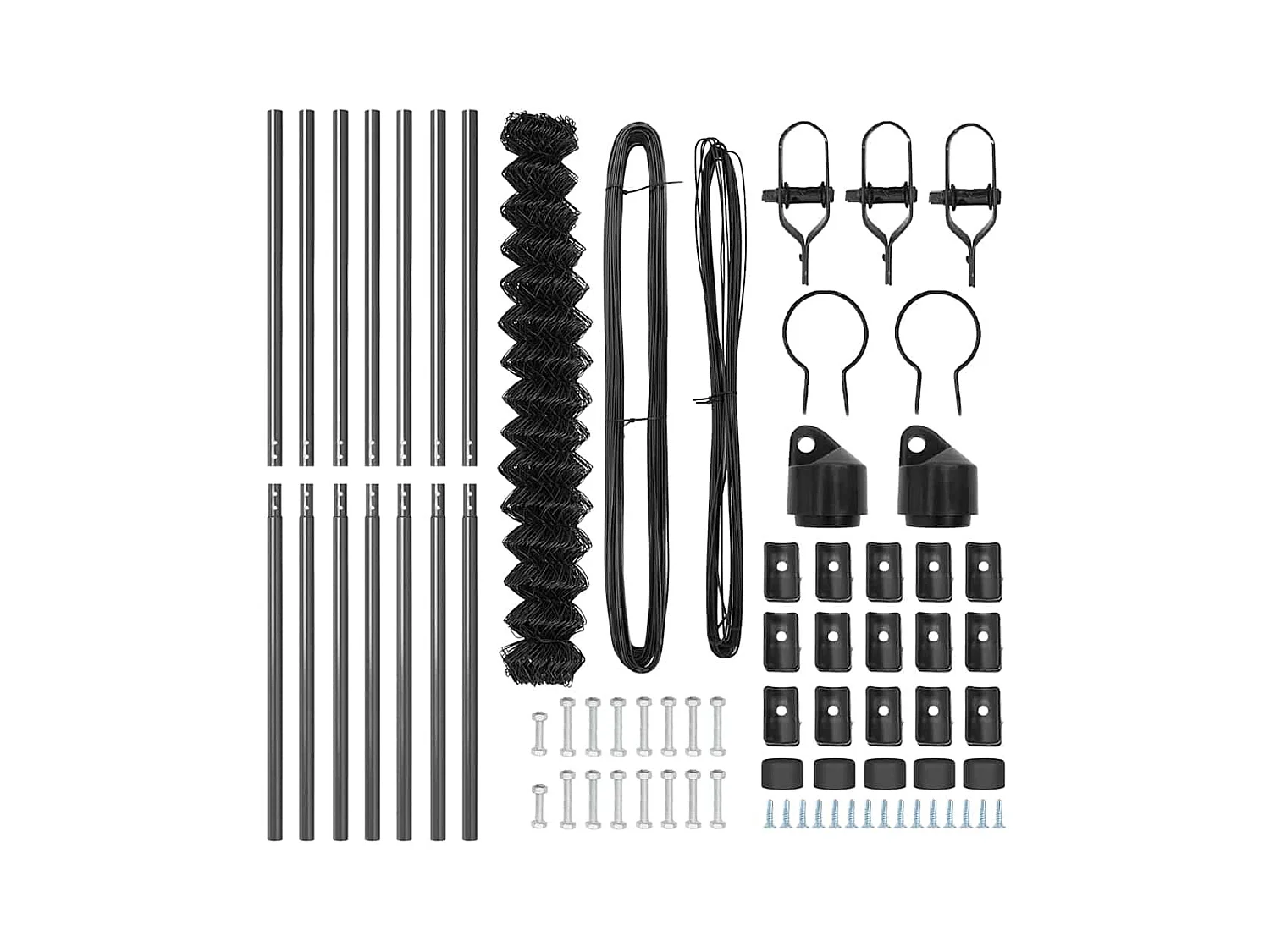 Struttura letto a baldacchino in metallo nero 160 x 200 cm