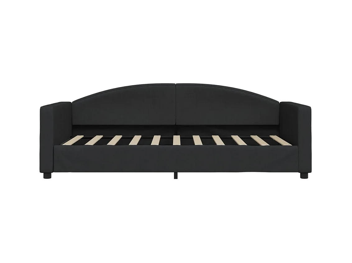 Divano letto senza materasso in tessuto nero 90x190 cm