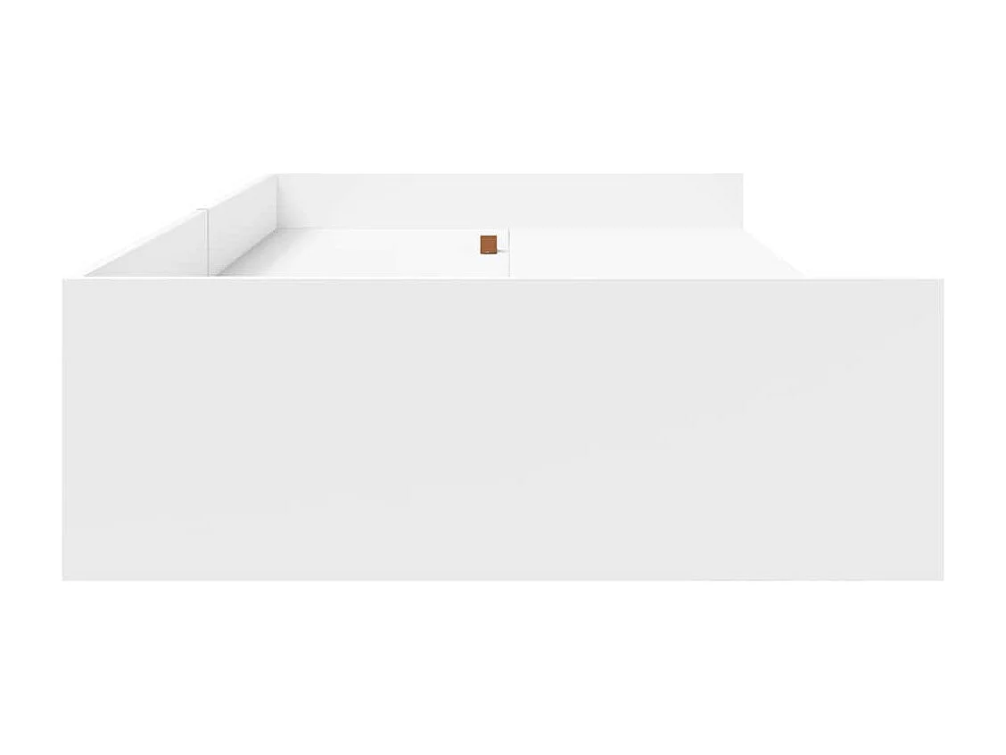 Struttura letto con contenitore e testiera Bianco 100 x 200 cm