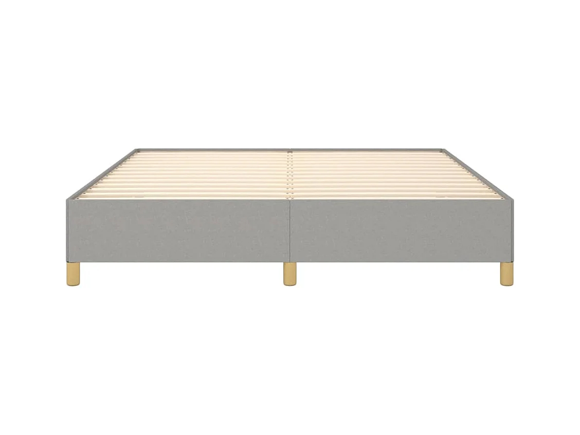 Bettgestell ohne Matratze hellgrau 180x200 cm Stoff