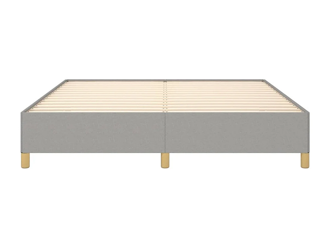 Cadre de lit sans matelas gris clair 180x200 cm tissu