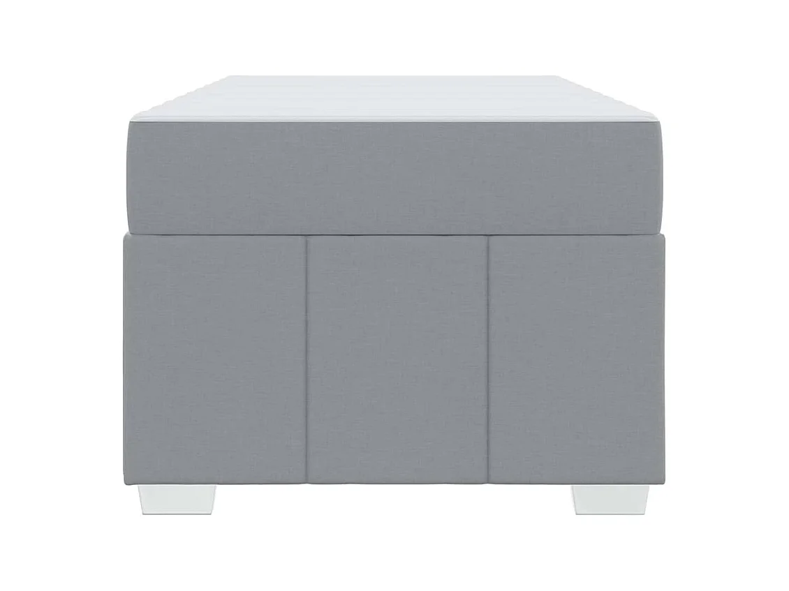 Struttura letto con materasso Tessuto grigio chiaro 90 x 200 cm